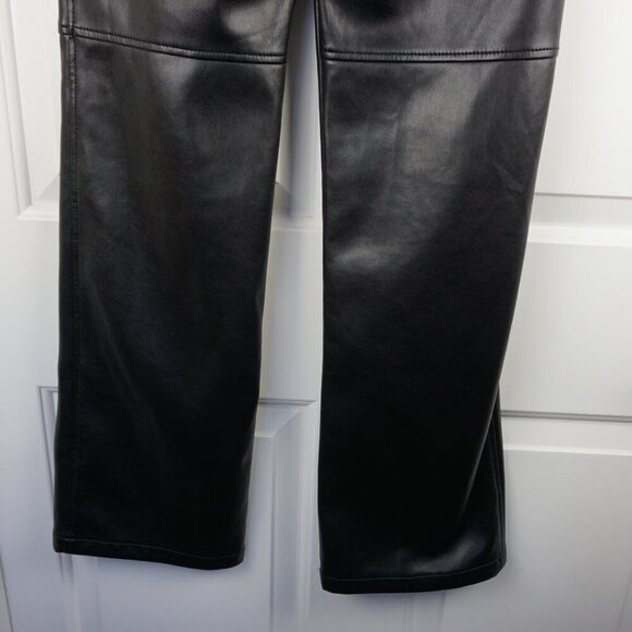 New Jonathan Simkhai Dahlia Straight Leg Trouser in Black Vegan Leather size 8 - Picture 12 of 16